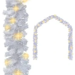 Christmas Garland With LED Lights 5 M White -Christmas Lights Store 195323 2331859 F