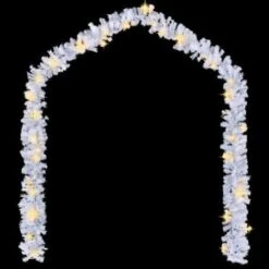 Christmas Garland With LED Lights 20 M White -Christmas Lights Store 195327 2331893 F