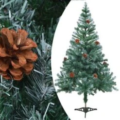 Frosted Christmas Tree With Pinecones 150 Cm -Christmas Lights Store 195611 1482949 F