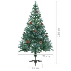 Frosted Christmas Tree With Pinecones 150 Cm -Christmas Lights Store 195611 1482957 F