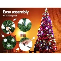 Jingle Jollys 2.1M 7FT LED Christmas Tree Optic Fiber Xmas Multi Colour Lights -Christmas Lights Store 201847 2086173 F