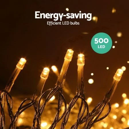 Jingle Jollys 500LED 20M Christmas Fairy String Lights Warm White Wedding Garden 3 Jingle Jollys 500LED 20M Christmas Fairy String Lights Warm White Wedding Garden - Image 3