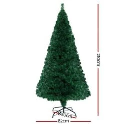 Jingle Jollys Christmas Tree 2.1M 7FT LED Xmas Fibre Optic Multi Warm White -Christmas Lights Store 218389 2086121 F