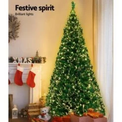 Jingle Jollys Christmas Tree 2.1M 7FT LED Xmas Fibre Optic Multi Warm White -Christmas Lights Store 218389 2086125 F