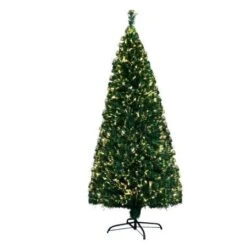 Jingle Jollys Christmas Tree 1.8M 6FT LED Xmas Fibre Optic Multi Warm White -Christmas Lights Store 218391 2086137 F