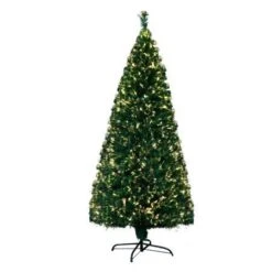 Jingle Jollys Christmas Tree 1.8M 6FT LED Xmas Fibre Optic Multi Warm White -Christmas Lights Store 218391 2086141 F