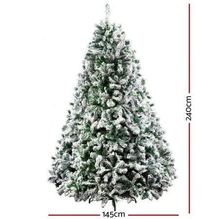 Jingle Jollys Christmas Tree 2.4M 8FT Xmas Decorations Snow Home Decor 1500 Tips 2 Jingle Jollys Christmas Tree 2.4M 8FT Xmas Decorations Snow Home Decor 1500 Tips - Image 2