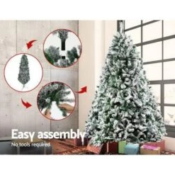 Jingle Jollys Christmas Tree 2.4M 8FT Xmas Decorations Snow Home Decor 1500 Tips 11 Jingle Jollys Christmas Tree 2.4M 8FT Xmas Decorations Snow Home Decor 1500 Tips -Christmas Lights Store 218395 1702957 F