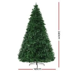 Jingle Jollys Christmas Tree 2.4M Green With 1488 LED Lights Multi Colour -Christmas Lights Store 218415 2375909 F