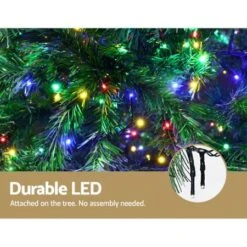 Jingle Jollys Christmas Tree 2.4M Green With 1488 LED Lights Multi Colour -Christmas Lights Store 218415 2375921 F