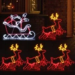 Jingle Jollys Christmas Motif Lights LED Rope Reindeer Waterproof Colourful Xmas -Christmas Lights Store 218447 2251339 F