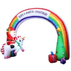 Jingle Jollys Inflatable Christmas Rainbow Archway Santa 3M Outdoor Decorations -Christmas Lights Store 218577 1704241 F