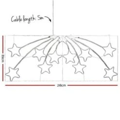 Jingle Jollys Christmas Motif Lights LED Star Fall Light Waterproof Outdoor Xmas -Christmas Lights Store 218635 2251315 F