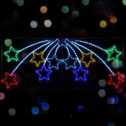 Jingle Jollys Christmas Motif Lights LED Star Fall Light Waterproof Outdoor Xmas -Christmas Lights Store 218635 2251319 F