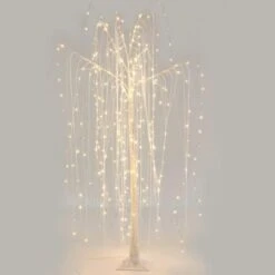 Jingle Jollys 1.8M LED Christmas Tree Willow Xmas Fibre Optic Warm White Lights -Christmas Lights Store 218653 1704791 F