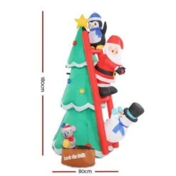 Jingle Jollys Inflatable Christmas Tree Santa 1.8M Decorations Outdoor LED Light 11 Jingle Jollys Inflatable Christmas Tree Santa 1.8M Decorations Outdoor LED Light -Christmas Lights Store 219055 2251125 F