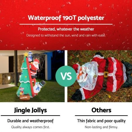 Jingle Jollys Inflatable Christmas Tree Santa 1.8M Decorations Outdoor LED Light 1 Jingle Jollys Inflatable Christmas Tree Santa 1.8M Decorations Outdoor LED Light