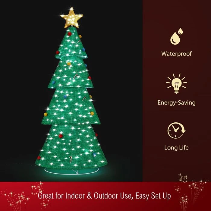 180CM 3D Christmas Tree Light Christmas LED Light Xmas Tree Lights Decorations 4 180CM 3D Christmas Tree Light Christmas LED Light Xmas Tree Lights Decorations - Image 4