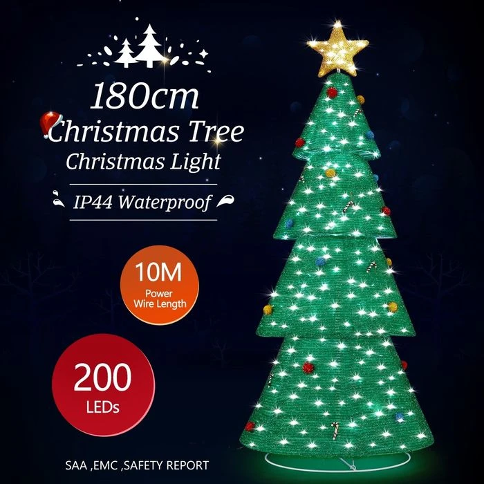 180CM 3D Christmas Tree Light Christmas LED Light Xmas Tree Lights Decorations 9 180CM 3D Christmas Tree Light Christmas LED Light Xmas Tree Lights Decorations - Image 9