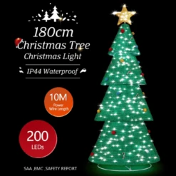 180CM 3D Christmas Tree Light Christmas LED Light Xmas Tree Lights Decorations