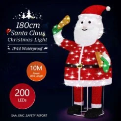 180CM 3D Christmas Santa Claus LED Light Decorations Indoor Outdoor -Christmas Lights Store 220089 1720109 HD