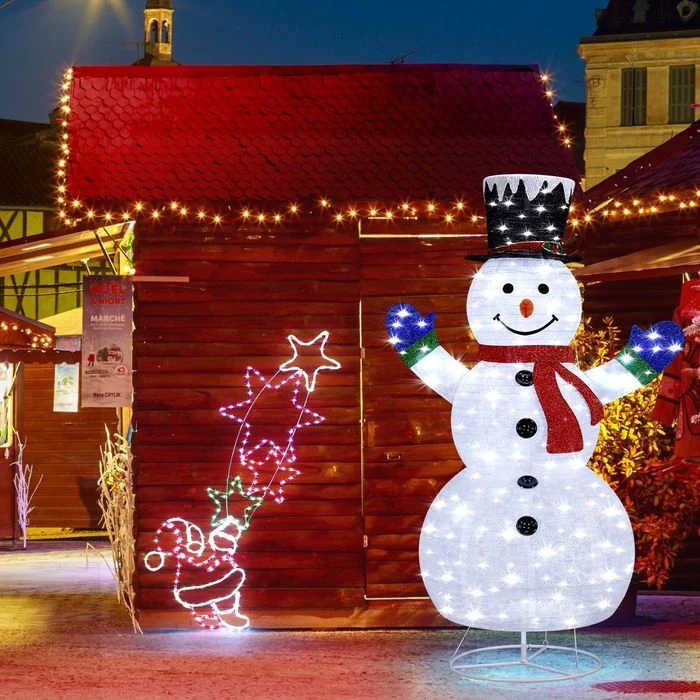 180CM 3D Christmas Snowman Light Christmas LED Light Xmas Light Decorations 8 180CM 3D Christmas Snowman Light Christmas LED Light Xmas Light Decorations - Image 8