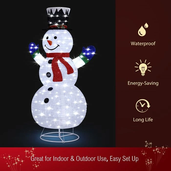 180CM 3D Christmas Snowman Light Christmas LED Light Xmas Light Decorations 5 180CM 3D Christmas Snowman Light Christmas LED Light Xmas Light Decorations - Image 5