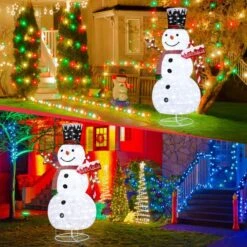 180CM 3D Christmas Snowman Light Christmas LED Light Outdoor Xmas Decorations -Christmas Lights Store 220093 1720143 HD
