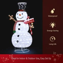 180CM 3D Christmas Snowman Light Christmas LED Light Outdoor Xmas Decorations -Christmas Lights Store 220093 1720145 HD
