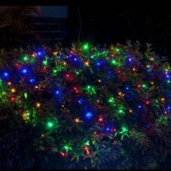 Stockholm Christmas Lights 150 LEDs Solar String Net Multi Color Outdoor Garden 2.5x1.3M -Christmas Lights Store 225711 2383723 F