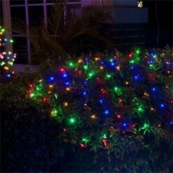 Stockholm Christmas Lights 150 LEDs Solar String Net Multi Color Outdoor Garden 2.5x1.3M -Christmas Lights Store 225711 2383727 F