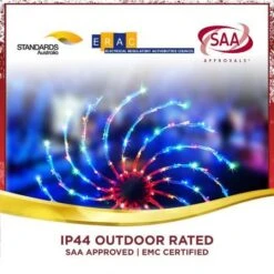 Stockholm Christmas Lights 100 LEDs Spinning Multi Colour Fairy Outdoor Garden Xmas 50CM