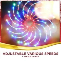 Stockholm Christmas Lights 100 LEDs Spinning Multi Colour Fairy Outdoor Garden Xmas 50CM -Christmas Lights Store 225715 2383787 F