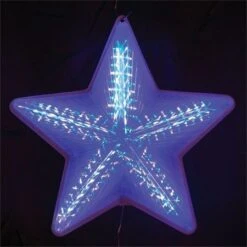 Stockholm Christmas Lights 45 LEDs Star Flasing Blue White Xmas Outdoor Garden Decor 50CM -Christmas Lights Store 225717 1766417 F