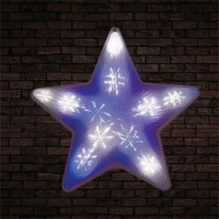 Stockholm Christmas Lights 45 LEDs Star Flasing Blue White Xmas Outdoor Garden Decor 50CM -Christmas Lights Store 225717 1766419 F