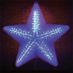 Stockholm Christmas Lights 45 LEDs Star Flasing Blue White Xmas Outdoor Garden Decor 50CM -Christmas Lights Store 225717 1766421 F