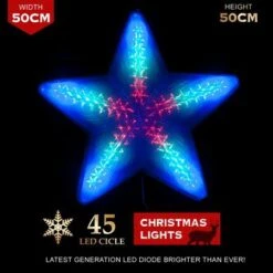 Stockholm Christmas Lights 45 LEDs Star Flashing Fairy Party Outdoor Xmas Decoration 50CM 18 Stockholm Christmas Lights 45 LEDs Star Flashing Fairy Party Outdoor Xmas Decoration 50CM -Christmas Lights Store 225719 1766439 F
