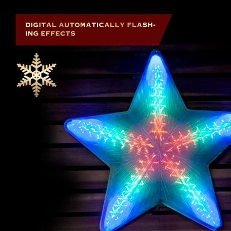 Stockholm Christmas Lights 45 LEDs Star Flashing Fairy Party Outdoor Xmas Decoration 50CM 7 Stockholm Christmas Lights 45 LEDs Star Flashing Fairy Party Outdoor Xmas Decoration 50CM - Image 7