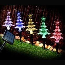 Stockholm Christmas Lights 20pcs LED Solar Mini Path Trees Outdoor Garden Xmas Decoration -Christmas Lights Store 225723 2383807 F