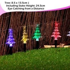 Stockholm Christmas Lights 20pcs LED Solar Mini Path Trees Outdoor Garden Xmas Decoration
