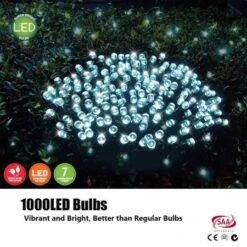 Stockholm Christmas String Lights 1000 LEDs Cool White Flashing Outdoor Garden Xmas 69.9M -Christmas Lights Store 225725 2383833 F