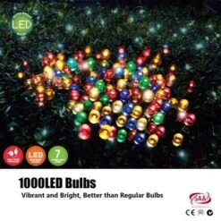 Stockholm Christmas String Lights 1000 LEDs Multi Colour Flashing Outdoor Garden Xmas 69M 11 Stockholm Christmas String Lights 1000 LEDs Multi Colour Flashing Outdoor Garden Xmas 69M -Christmas Lights Store 225727 2383845 F