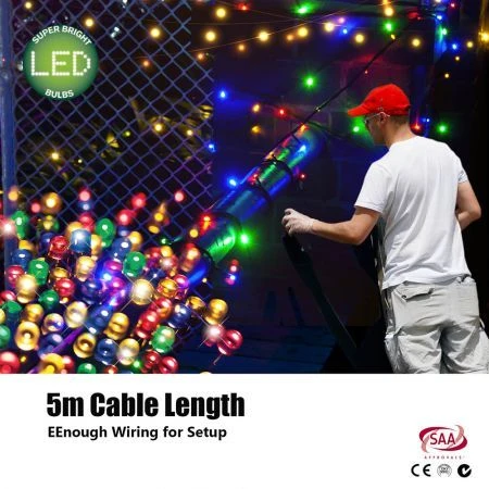 Stockholm Christmas String Lights 1000 LEDs Multi Colour Flashing Outdoor Garden Xmas 69M 3 Stockholm Christmas String Lights 1000 LEDs Multi Colour Flashing Outdoor Garden Xmas 69M - Image 3