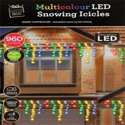 Stockholm Christmas String Lights 960 LEDs Snowing Curtain Icicle Outdoor Garden Decor 23M -Christmas Lights Store 225729 1766539 F