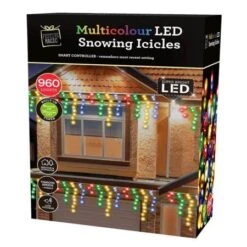 Stockholm Christmas String Lights 960 LEDs Snowing Curtain Icicle Outdoor Garden Decor 23M -Christmas Lights Store 225729 1766549 F