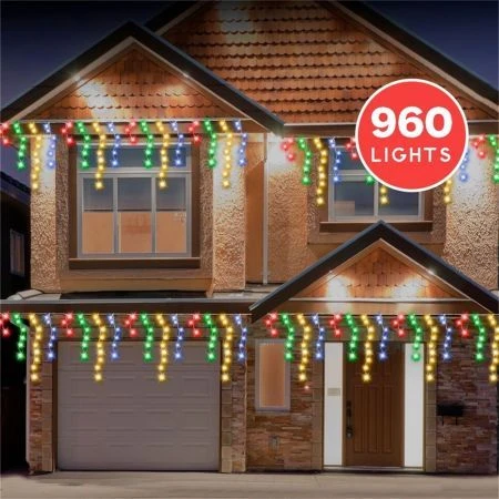 Stockholm Christmas String Lights 960 LEDs Snowing Curtain Icicle Outdoor Garden Decor 23M 1 Stockholm Christmas String Lights 960 LEDs Snowing Curtain Icicle Outdoor Garden Decor 23M