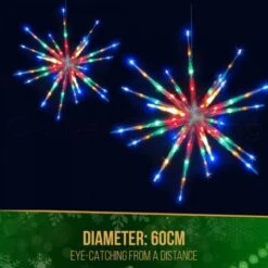 Stockholm Christmas Lights 80 LEDs Meteor Star Fairy Outdoor Garden Xmas Decoration 60CM -Christmas Lights Store 225737 2383907 F