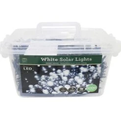 Stockholm Christmas Solar String Lights 1000 LEDs Cool White Fairy Outdoor Garden Decor -Christmas Lights Store 225739 1766651 F