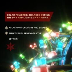 Stockholm Christmas String Lights 1000 LEDs Solar Fairy Outdoor Garden Xmas Decoration 69M -Christmas Lights Store 225741 2383933 F