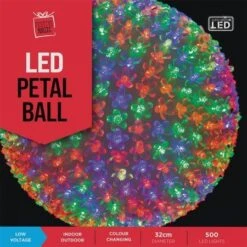 Stockholm Christmas Lights 500 LEDs Petal Ball Multi-Colour Xmas Party Outdoor Garden 32CM 18 Stockholm Christmas Lights 500 LEDs Petal Ball Multi-Colour Xmas Party Outdoor Garden 32CM -Christmas Lights Store 225745 1766707 F